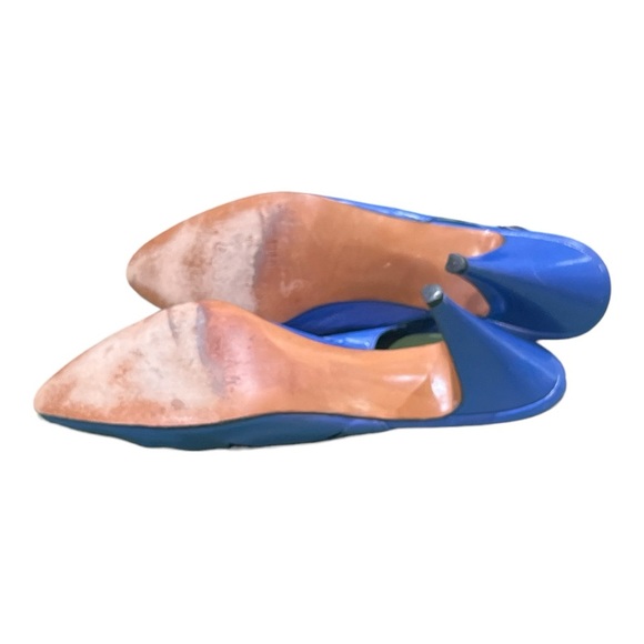 Cachola Women’s Blue Peep toe Sling back Sandal Heel Size 8 1/2 AA. - Picture 5 of 6